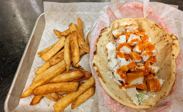 Naan-wich + one side.