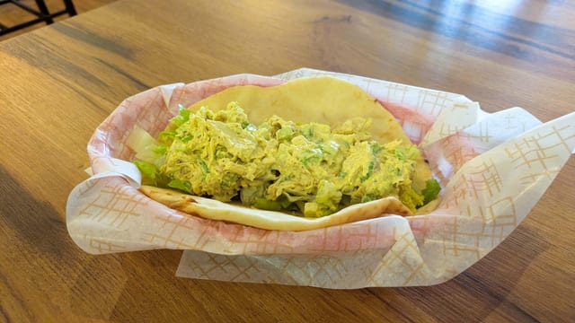 Curried Chicken Salad Naan-wich.