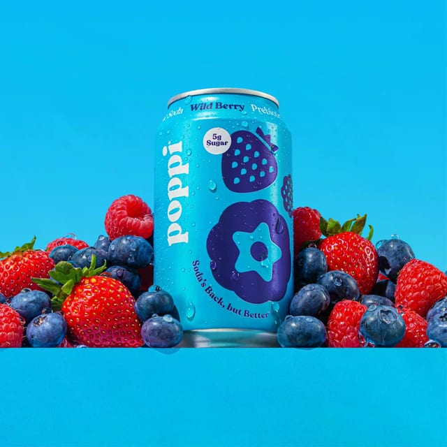 Poppi Wild Berry.